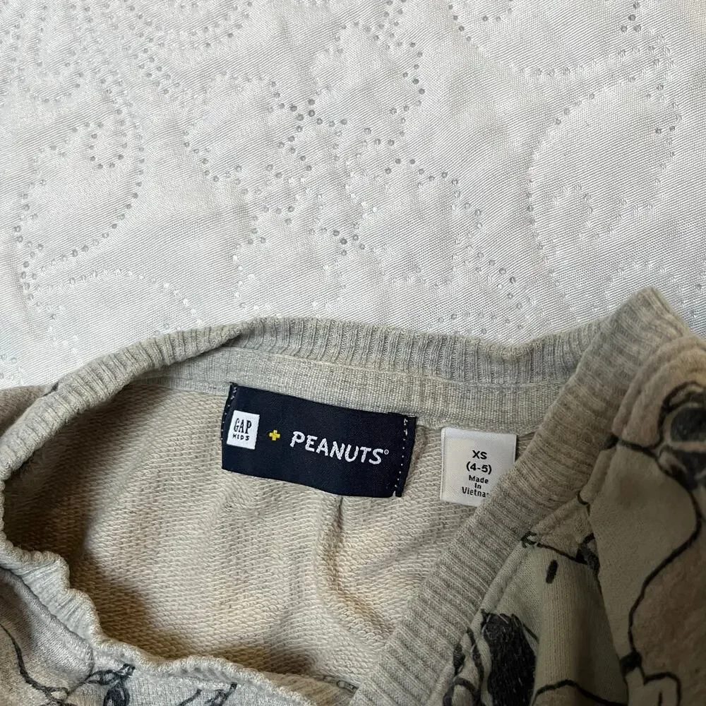 Gap Peanuts Tunic Style Snoopy Sweatshirt Size 4/5